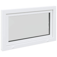 Produktbild för Källarfönster RISOR 100 x 60 cm PVC och glas Vit