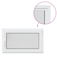 Produktbild för Källarfönster RISOR 100 x 60 cm PVC och glas Vit