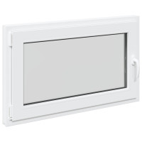 Produktbild för Källarfönster RISOR 100 x 60 cm PVC och glas Vit