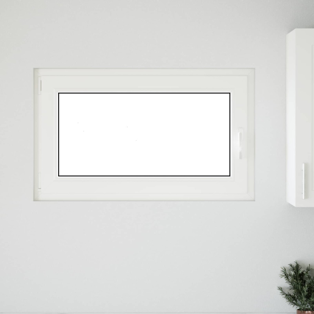 Produktbild för Källarfönster RISOR 100 x 60 cm PVC och glas Vit