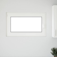 Produktbild för Källarfönster RISOR 100 x 60 cm PVC och glas Vit