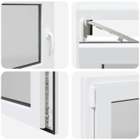 Produktbild för Källarfönster RISOR 100 x 60 cm PVC och glas Vit