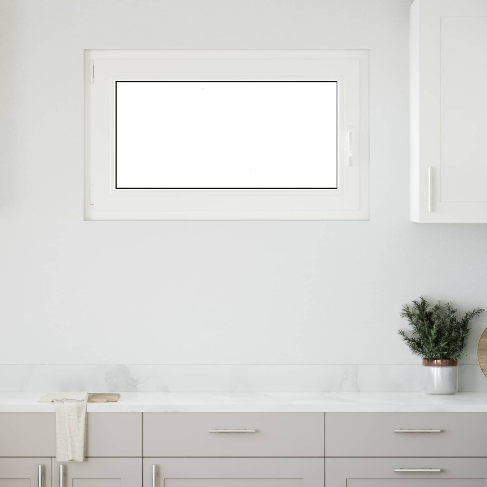 Produktbild för Källarfönster RISOR 100 x 70 cm PVC och glas Vit