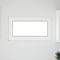 Produktbild för Källarfönster RISOR 110 x 50 cm PVC och glas Vit