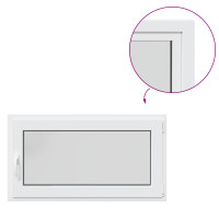 Produktbild för Källarfönster RISOR 110 x 50 cm PVC och glas Vit