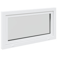 Produktbild för Källarfönster RISOR 110 x 50 cm PVC och glas Vit