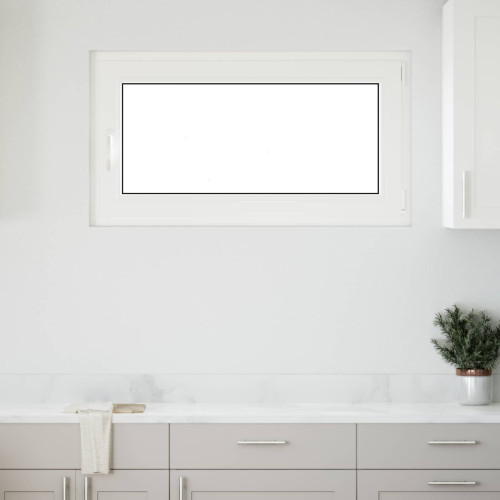 vidaXL Källarfönster RISOR 110 x 60 cm PVC och glas Vit