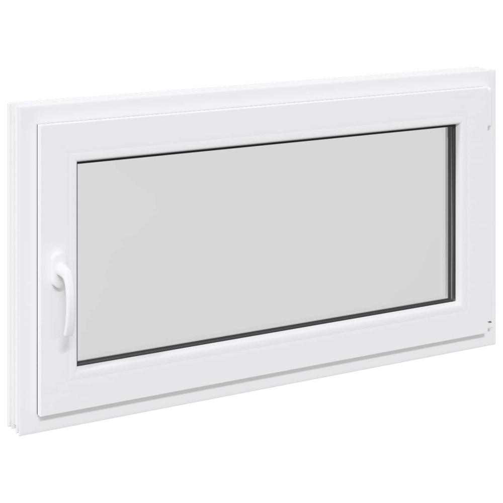 Produktbild för Källarfönster RISOR 110 x 60 cm PVC och glas Vit