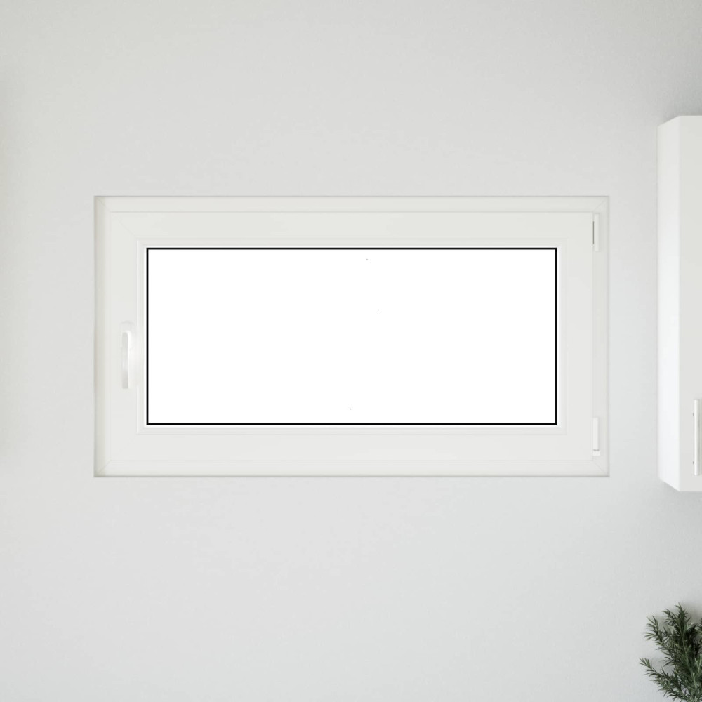 Produktbild för Källarfönster RISOR 110 x 60 cm PVC och glas Vit