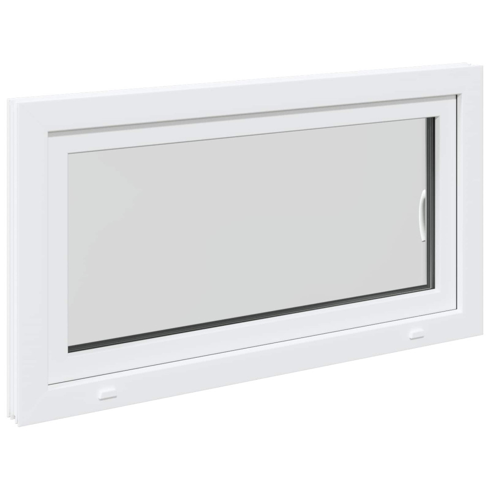 Produktbild för Källarfönster RISOR 110 x 60 cm PVC och glas Vit