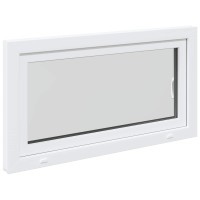 Produktbild för Källarfönster RISOR 110 x 60 cm PVC och glas Vit
