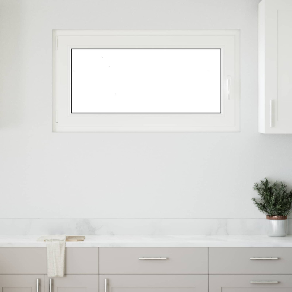 Produktbild för Källarfönster RISOR 110 x 60 cm PVC och glas Vit