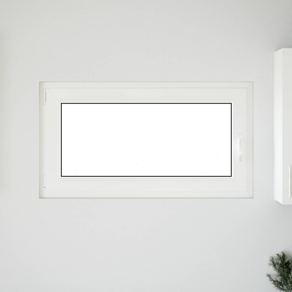 Produktbild för Källarfönster RISOR 110 x 60 cm PVC och glas Vit