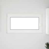 Produktbild för Källarfönster RISOR 110 x 60 cm PVC och glas Vit