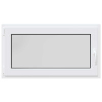 Produktbild för Källarfönster RISOR 110 x 60 cm PVC och glas Vit