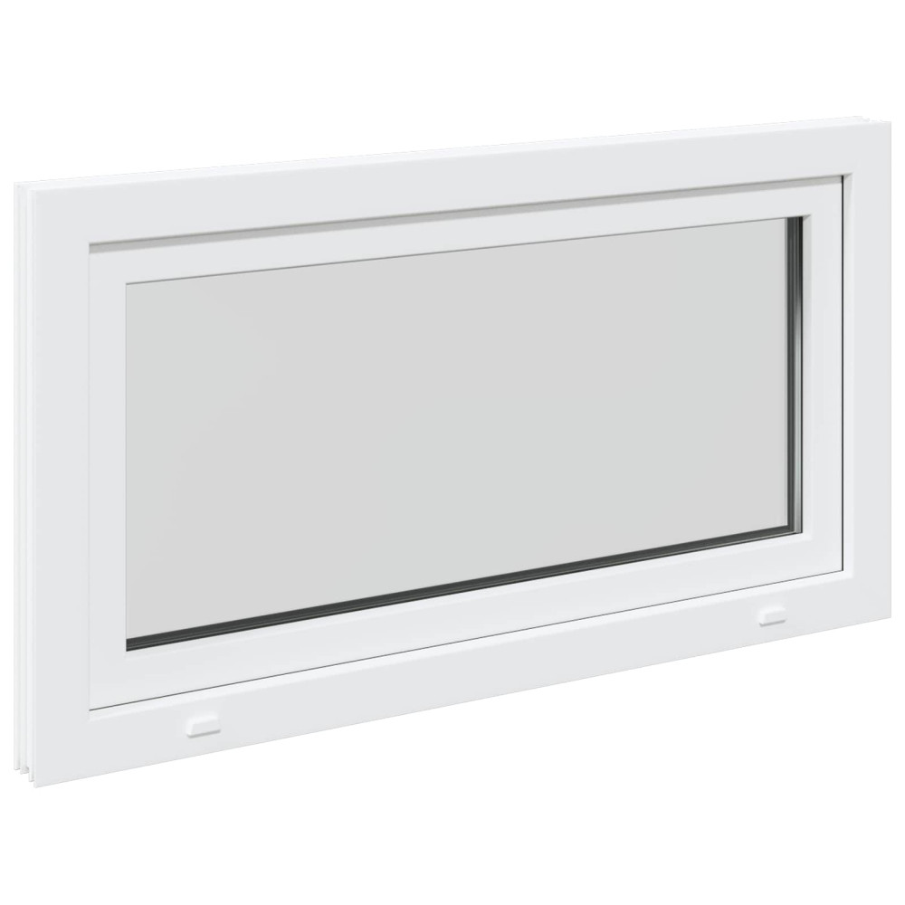 Produktbild för Källarfönster RISOR 110 x 60 cm PVC och glas Vit
