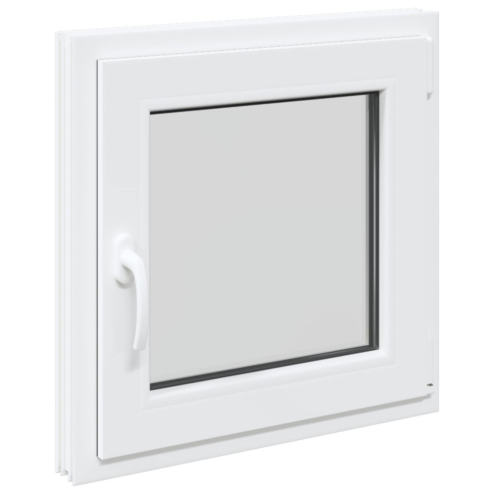 Produktbild för Källarfönster RISOR 50 x 50 cm PVC och glas Vit