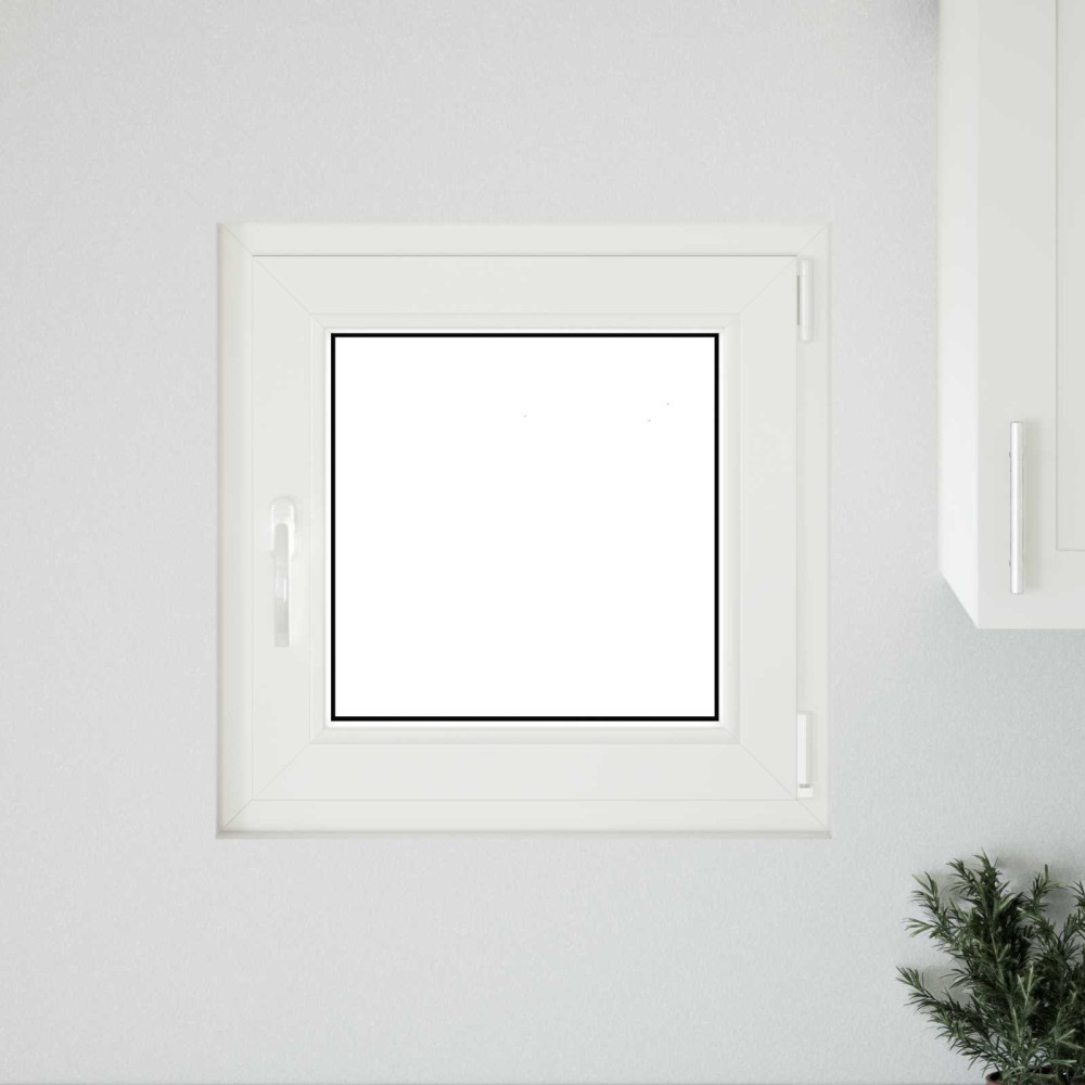 Produktbild för Källarfönster RISOR 50 x 50 cm PVC och glas Vit