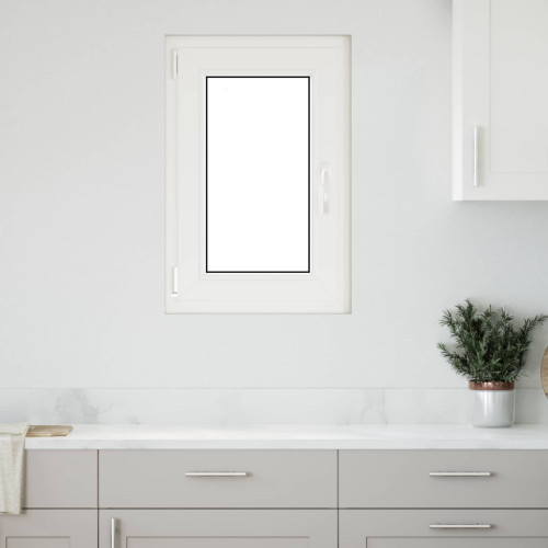vidaXL Källarfönster RISOR 50 x 75 cm PVC och glas Vit