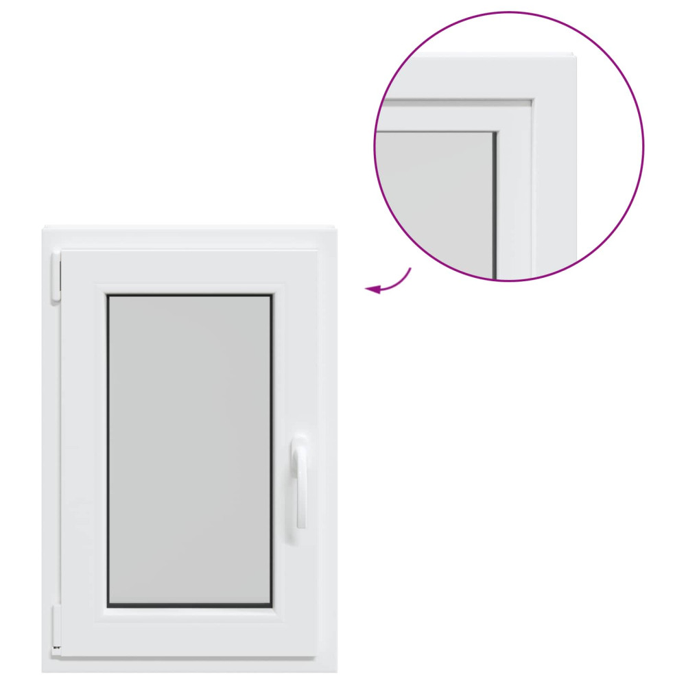 Produktbild för Källarfönster RISOR 50 x 75 cm PVC och glas Vit