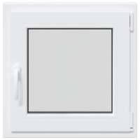 Produktbild för Källarfönster RISOR 60 x 60 cm PVC och glas Vit