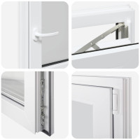 Produktbild för Källarfönster RISOR 60 x 60 cm PVC och glas Vit