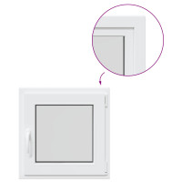 Produktbild för Källarfönster RISOR 60 x 60 cm PVC och glas Vit