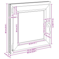 Produktbild för Källarfönster RISOR 60 x 60 cm PVC och glas Vit