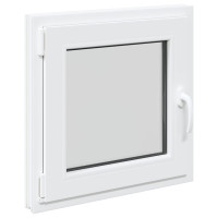 Produktbild för Källarfönster RISOR 60 x 60 cm PVC och glas Vit