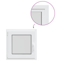 Produktbild för Källarfönster RISOR 60 x 60 cm PVC och glas Vit