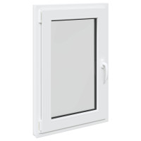 Produktbild för Källarfönster RISOR 60 x 80 cm PVC och glas Vit