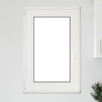 Produktbild för Källarfönster RISOR 60 x 80 cm PVC och glas Vit