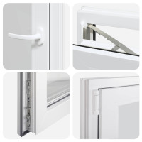 Produktbild för Källarfönster RISOR 60 x 80 cm PVC och glas Vit