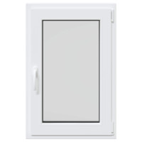 Produktbild för Källarfönster RISOR 60 x 90 cm PVC och glas Vit