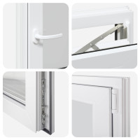 Produktbild för Källarfönster RISOR 60 x 90 cm PVC och glas Vit