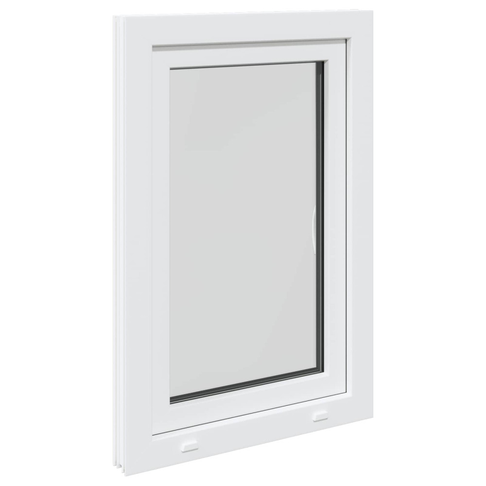 Produktbild för Källarfönster RISOR 60 x 100 cm PVC och glas Vit