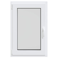 Produktbild för Källarfönster RISOR 60 x 100 cm PVC och glas Vit