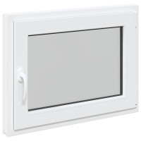 Produktbild för Källarfönster RISOR 80 x 50 cm PVC och glas Vit