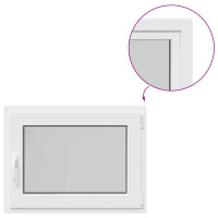 Produktbild för Källarfönster RISOR 80 x 50 cm PVC och glas Vit