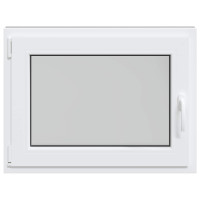 Produktbild för Källarfönster RISOR 80 x 50 cm PVC och glas Vit