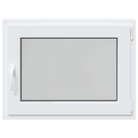 Produktbild för Källarfönster RISOR 80 x 60 cm PVC och glas Vit