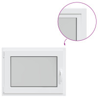 Produktbild för Källarfönster RISOR 80 x 70 cm PVC och glas Vit