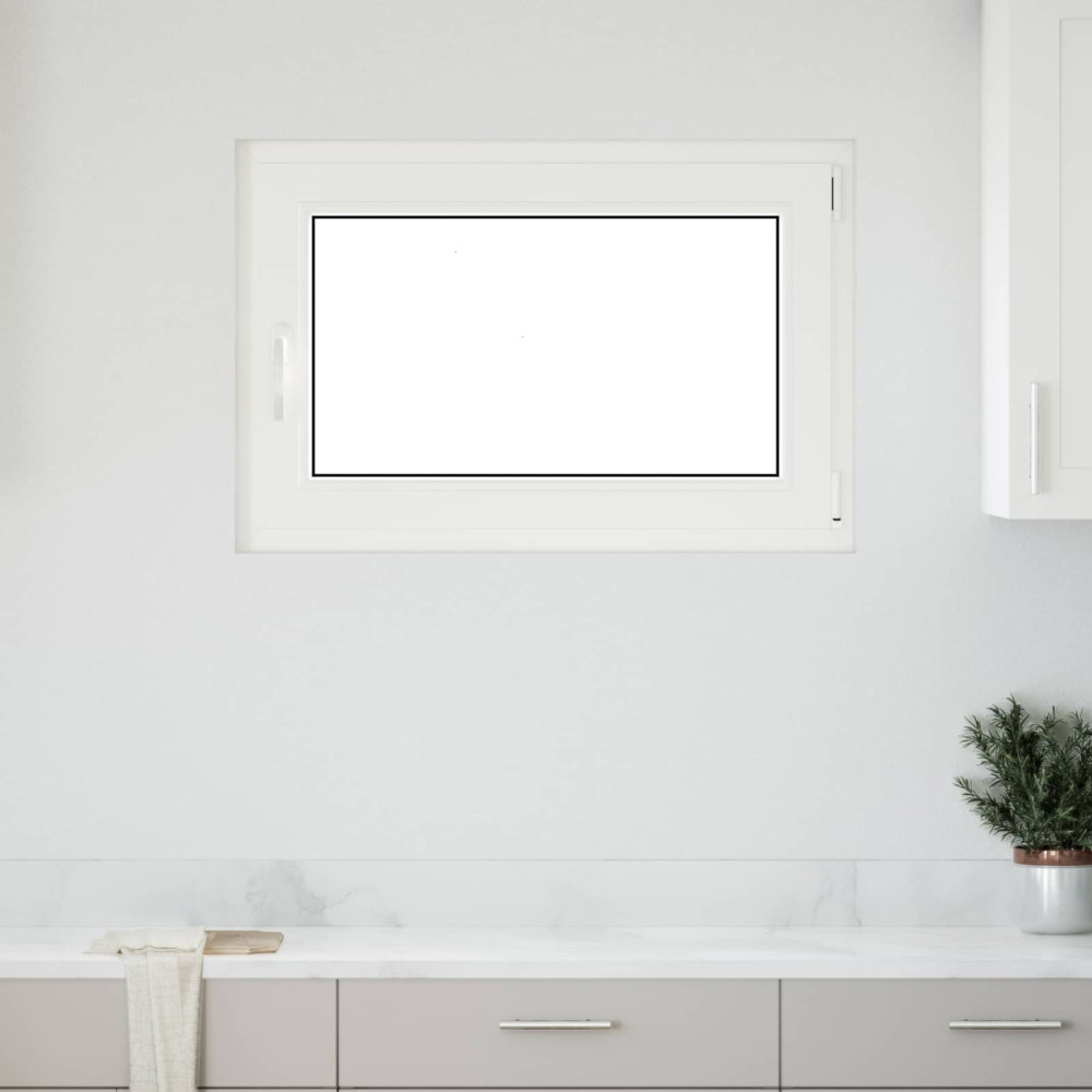Produktbild för Källarfönster RISOR 90 x 50 cm PVC och glas Vit