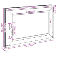 Produktbild för Källarfönster RISOR 90 x 50 cm PVC och glas Vit