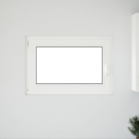 Produktbild för Källarfönster RISOR 90 x 50 cm PVC och glas Vit