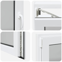 Produktbild för Källarfönster RISOR 90 x 50 cm PVC och glas Vit