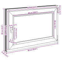 Produktbild för Källarfönster RISOR 90 x 60 cm PVC och glas Vit