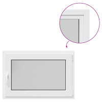 Produktbild för Källarfönster RISOR 90 x 60 cm PVC och glas Vit