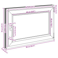 Produktbild för Källarfönster RISOR 90 x 70 cm PVC och glas Vit