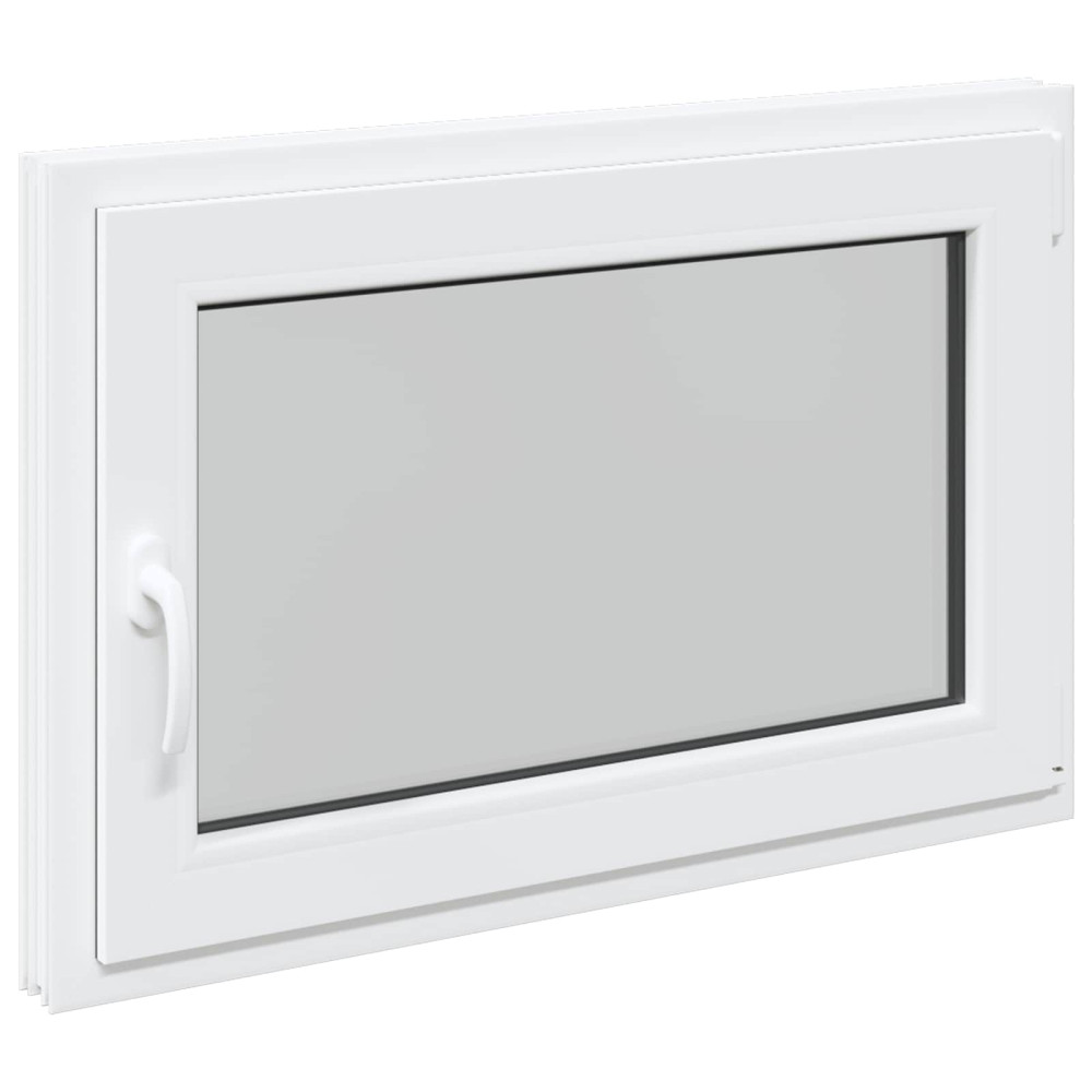 Produktbild för Källarfönster RISOR 90 x 70 cm PVC och glas Vit